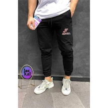 Blackjack Giyim Erkek Slim Fit Jogger Eşofman Altı Mat Siyah