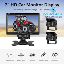 Traktör Biçerdöver 7inç Monitör ve Çift Kamera Sistemi
