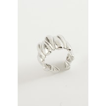 Oval - 495 - Metal Yüzük - Nazblsmm - Gümüş Rengi