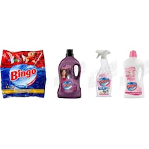 Bingo Renkliler İçin Toz Deterjan 1.5 Kg + Tüm Renkler Sıvı 3 L + Toz 750 Ml + Yüzey Tem. Fresh 2.5 Lt 4'lü Set Diğer