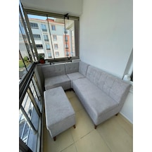 Sağlam Sandıklı Mutfak-balkon Köşe Koltuğu Açık Gri