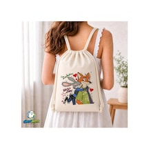 Ghostbastır Design Zootopia Büzgülü Keten Çanta C373 Bej