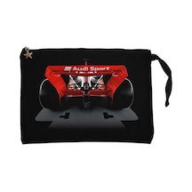 F1 Audi Sport Back Siyah Clutch Astarlı Cüzdan / El Çantası Siyah