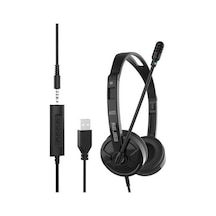 Novahub Profesyonel H58 Usb Ve 3.5mm Kulaklık - Ofis Ve Çağrı Merkezi İçin Siyah Mikrofonlu