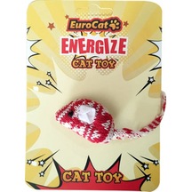 Euro Cat Örme Fare Kedi Oyuncağı Beyaz/Kırmızı