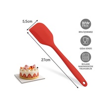 Büyük Boy Silikon Oval Spatula Silikon Kırmızı Diğer