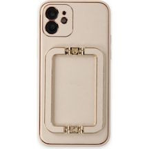 Mey İthalat iPhone Uyumlu 12 Kılıf Coco Elit Kapak - Gold Altın