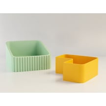 Bezos 3d Baskı Fıstık Kasesi - Çift Hazneli Kabuk Ayırıcı Sunum Kasesi - Mint Sarı Bzs01 Mint - Sarı