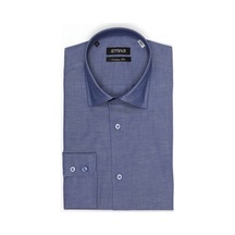 Pıngomlek Kensıngton Chambre Mavi Cepsiz Pensli Erkek Gömlek İndigo