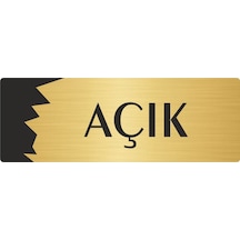 Metal Departman Kapı İsimliği, Yönlendirme Levhası Açık 10x20 Cm Altın Renk