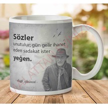 Tuncel Kurtiz Sözler Unutulur İki Tarafı Baskılı Kupa Bardak.jpg Çok Renkli