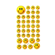 Sticker Kabartmalı Stiker Defter Planlayıcı Etiket Hq003 -17x9 Cm- Sarı Emoji