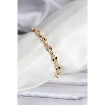 14k Gold Renk Kaplama Kahve Çekirdeği Model Cm Kadın Bileklik - Tj-bb8119 Gümüş