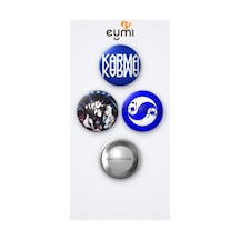 Stray Kids Karma Albüm 3'lü Metal Rozet Seti 58mm İğneli Buton Çanta Yaka Rozeti Çok Renkli