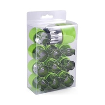 Yeşil 12 Adet/takım Sebze Meyve Kesici Paslanmaz Çelik Çiçekler Karikatür Şekli Kalıp Kek Bisküvi Kesme Kalıp Mutfak Kurabiye Kesici