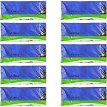 Armaplus Takviyeli Kalın Baskılı Beyaz Çanta Poşet Torba 10 x 50'li 60 x 70 CM