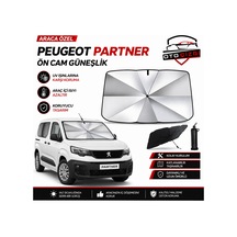 Peugeot Partner Şemsiye Tip Ön Cam Güneşliği Katlanabilir Uv Korumalı Araç Cam Güneşlik