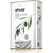 Ahsaf Soğuk Sıkım Naturel Sızma Zeytinyağı Teneke 3 L