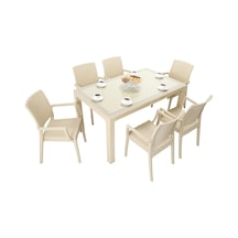 Mandella Elit Rattan 90x150 Elit Koltuk Camlı Masa Takımı Çölbeji Diğer