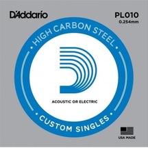 D'addario Xspl010 Elektro Ve Akustik Tek Tel E-mi - Karbon Çelik