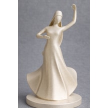 15 Cm Hediyelik Kafkas Adige Çerkes Kültürel 3d Heykel Dekor Figür Beyaz Renk