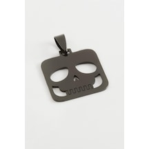 Flzdgnkr Kuru Kafa Çelik Kolye Ucu 2,5 CM-siyah Çok renkli 50238311