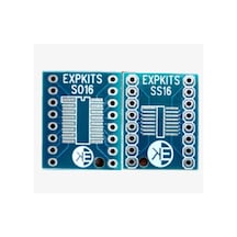 Soss16 Pcb ( So16 - Ssop16 ) Soıc16 Ssop16 To Dıp16 Çevirici Pcb