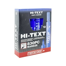 Hi-text Markör Kesik Uçlu Mavi 830pc Koli Kalemi 12 Li Paket