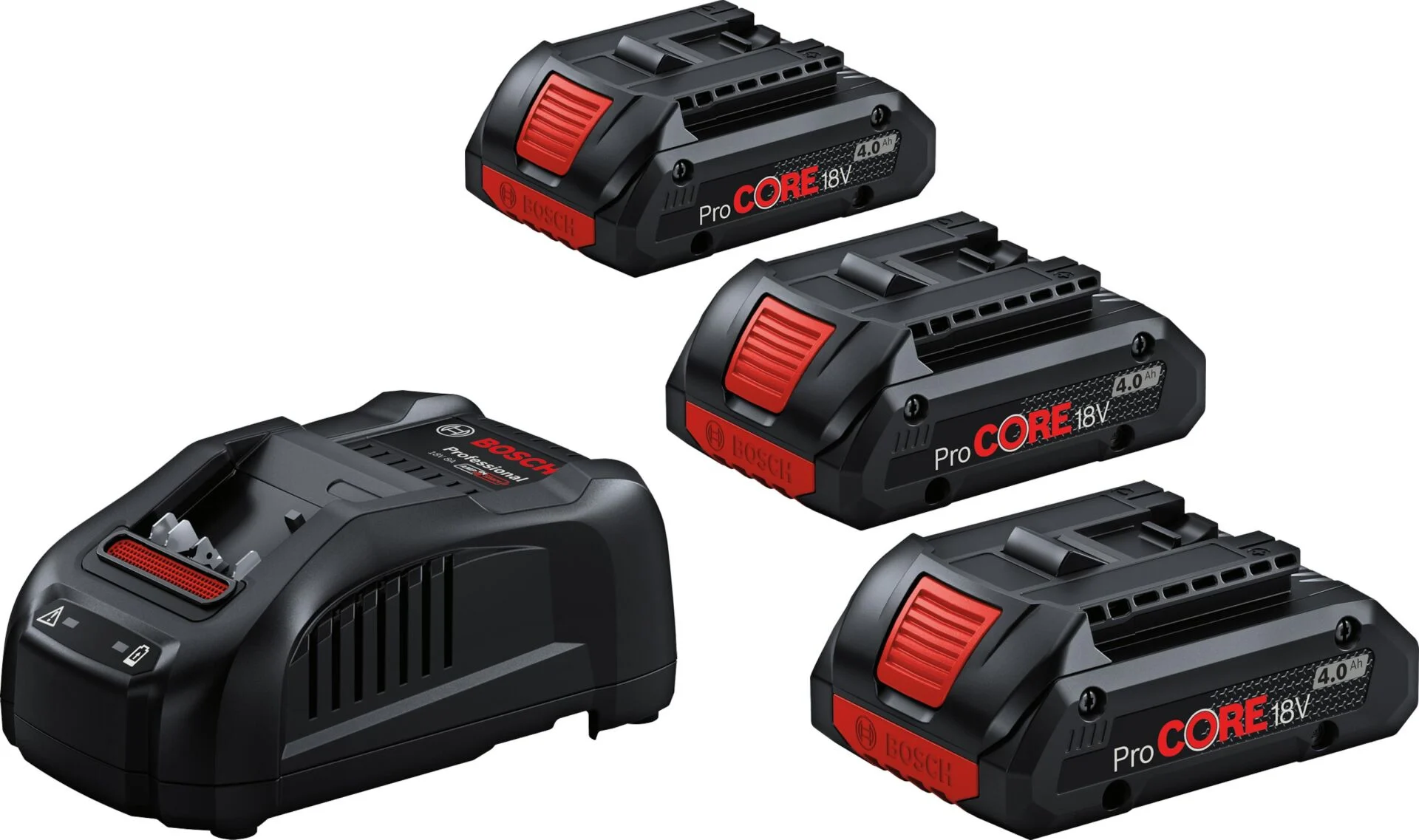 Bosch Procore Akü Ve Şarj Cihazı Seti 3x4.0ah Gba 18v Akü + Gal 1880 Cv 0 615 990 N2g