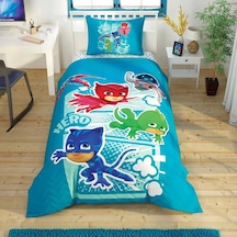 Taç Lisanslı Kapitoneli Nevresim Takımı Pj Masks Hero Tek Kişilik
