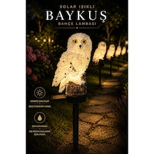 Solar Işıklı Baykuş Bahçe Lambası Güneş Enerjili Led Bahçe Aydınlatma Suya Dayanıklı 42 Cm