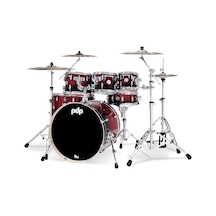 Pdp Drums Concept Maple 7 Parça 22" Akustik Davul Red To Black Sparkle Fade