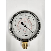 Pakkens Çap 100 Alttan -1/0 Bar Gliserinli Vakummetre