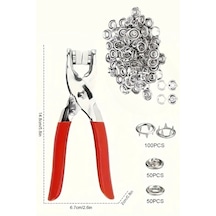 200 Adet Paslanmaz Çelik Çıtçıt Ve Pense Seti Metal Çıt Çıt Makinesi