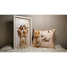 Satafatorganizasyon Bebek Kapı Süsü ve Takı Yastığı Toplu Ayıcıklı Pleksi İsimli Pembe