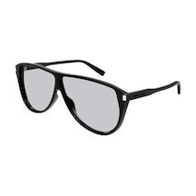 Saint Laurent Sl 731 Gaspar 001 65 Unisex Geometrik Siyah Kemik Güneş Gözlüğü Siyah