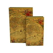 Kutu Kitap Harita 2'li Set Dekoratif Hediyelik Arbltgs4t3yzp3vtrk6