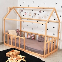 Markaawm Markaawm Montessori Çocuk Yatak Doğal Çam 90X190 Karyola Sevgi Akçaağaç