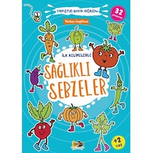 İlk Kelimelerle Sağlıklı Sebzeler Yapıştır-boya-öğren