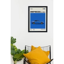 Subaru Impreza 2.5rs 1998-2001 Car Serie Özel Tasarım Siyah Çerçeveli Tablo Poster