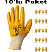 Sg61 Plus Tam Nitril Aşınmaya Dayanıklı Mekanik İş Eldiveni 10'lu