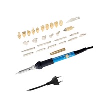 28 Adet 60w Elektrikli Ayarlanabilir Sıcaklık Kaynak Havya Seti Oyma Pyrography Aracı Ahşap Kabartma Yanan Havya Kalem Seti