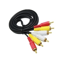 1.5 Metre 3 X 3 Rca Kablo Lale Kablo Kompozit Sarı