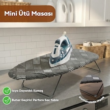 Porsima 15120-4 Smart Mini Seyahat Portatif Katlanabilir Ayaklı Ütü Masası Çok Renkli