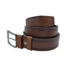 Süzer Deri 4 Cm. Spor Hakiki Deri Dikişli Kemer Kahverengi Kahverengi