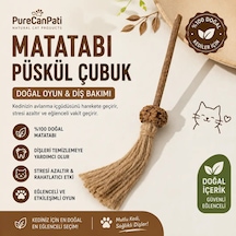 Matatabi Meyveli Püsküllü Kedi Oyuncağı Doğal Çiğneme Ve Oyun Çubuğu 1 Adet