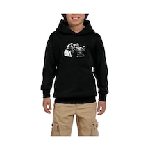 Zepplin Giyim Mike Tyson Art Of Fight Siyah Çocuk Kapşonlu Sweatshirt Siyah