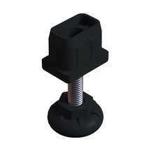 Cateksss 20x30 Mm Plastik Rotil Ayak - Profil Ayağı Tezgah Ayarlı Ayak Siyah - 22 Li Paket