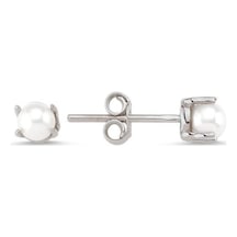 3,5 Mm Doğal İncili Küpe Beyaz Beyaz