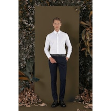 Efor Gk 702 Slim Fit Beyaz Klasik Gömlek Beyaz